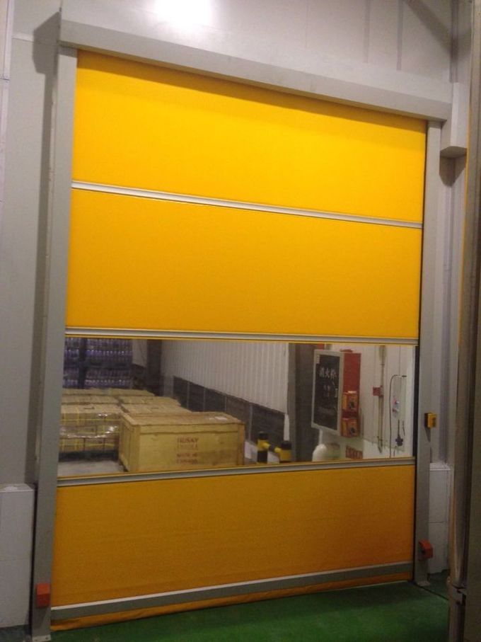 Fabrika Atölyesi için Otomatik Anti-statik PVC Yüksek Hızlı Kepenk Kapı / Hızlı Hızlı Kaydırma Kapı 0