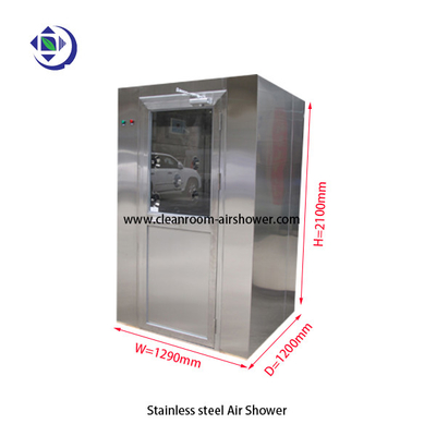 satın al One Person SS304 Air Shower Room With Manual Swing Doors / 3 Way Blow Jet Type online manufacture