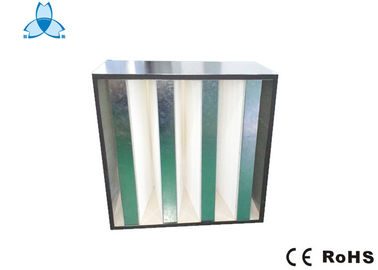 satın al Compressed Hepa V Bank Filter Aluminum / Pastic Material For Air Conditioning System online manufacture