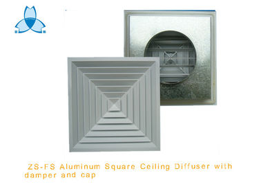 satın al White Ceiling Vent Diffuser Excellent Appearance With Cap , 600x600mm Face Size online manufacture
