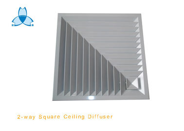 satın al 2 Way RAL9016 Square Air Diffuser Aluminum Alloy Material For HVAC System online manufacture