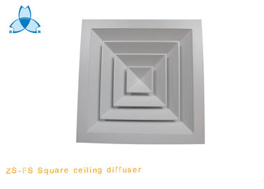 satın al White Powder Coated Ceiling Air Diffuser With 27.5mm Width Border , 50mm Height online manufacture