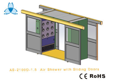 satın al Cargo CleanRoom Air Shower With Width 1600mm Automatic Double - Leaf Sliding Doors online manufacture