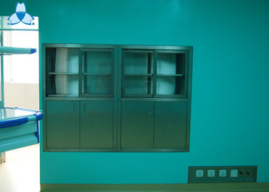 satın al Hospital Air Clean Custom Medicine Cabinets , Anodized Embedded Stainless Steel Medicine Cabinet online manufacture