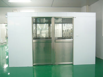 satın al Hidden Auto Cargo Tunnel Type Air Shower Clean Room With Double Leaf Sliding Doors online manufacture