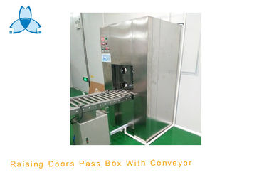 satın al Automatic Raising Doors Air Shower Pass Box With Conveyor Rollers Stainless Steel 304 online manufacture