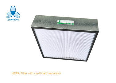 satın al Temiz Oda Hava Duş, Hava Taşıma Ünitesi İçin Kağıt Ayırıcı ile Metal Çerçeve HEPA Filtre online manufacture