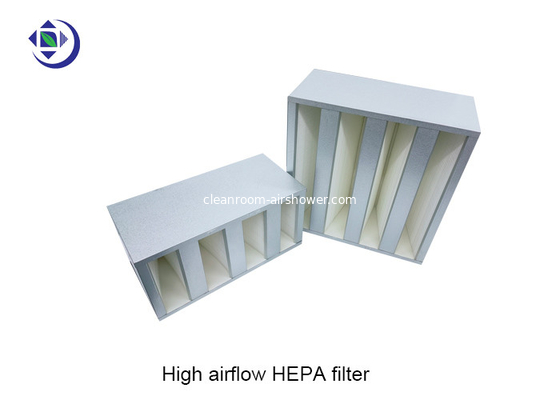 satın al Galvaniz Çerçeveli Yüksek Aiflow H13 H14 4V Kompakt HEPA Filtre online manufacture