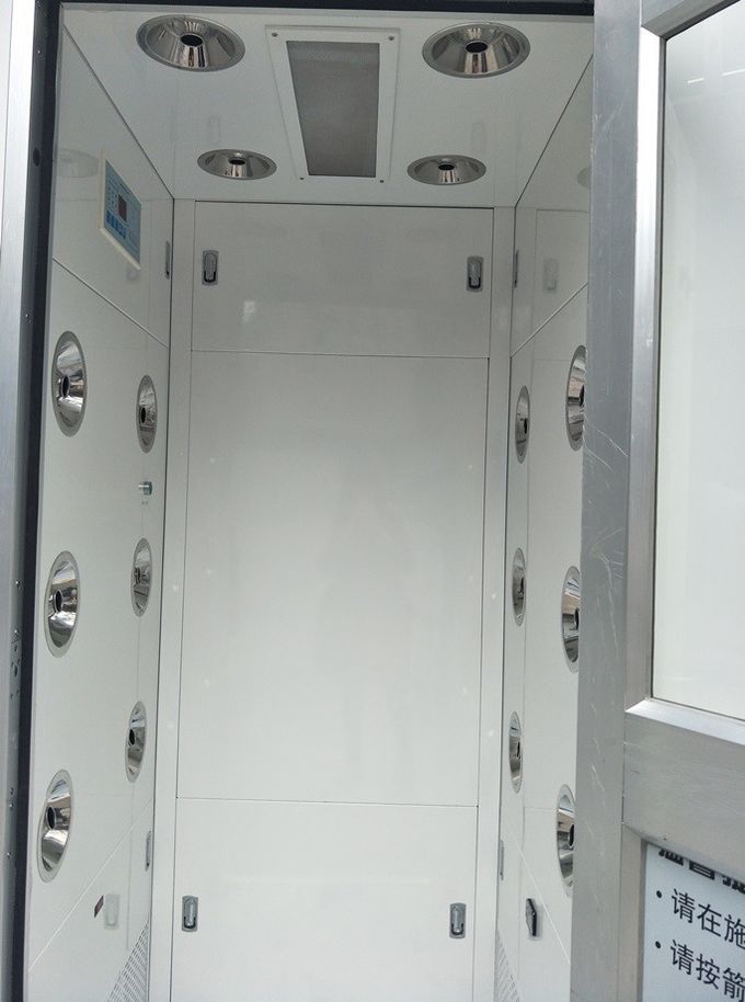Çift Üfleme Cleanroom Hava Duşu Tek Alüminyum Kapı W1400xD1000xH2100mm 3